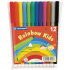 Набор фломастеров "Rainbow Kids", 12цв., трехгранные, смываемые, ПВХ