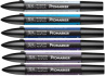Набор художественных маркеров "Pro", 6 цветов, сине-фиолетовые оттенки