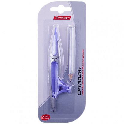 Циркуль "Optimum+" металлический, с карандашом, 135мм, блистер Циркуль "Optimum+" металлический, с карандашом, 135мм, блистер