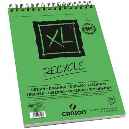 УЦЕНКА CANSON XL Альбом для графики 160г/м.кв 14.8*21см 25л Мелкое зерно спираль по короткой стороне