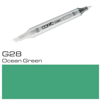 Маркер спиртовой, двусторонний "Copic Ciao", цвет №G28 зеленый океан