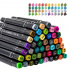 Набор маркеров для скетчинга Deli 70800-48 двойной пиш. наконечник 48цв. пластиковая коробка sela