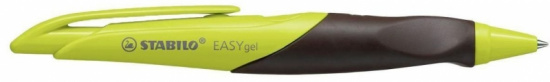 Ручка Гелевая "Easygel" для левшей, цвет корпуса: коричневый/киви, цвет чернил синий, толщина 0,5мм,