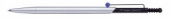 шариковая ручка "Zoom 727 ", корпус серебряный/черный/синий, перо 0,7мм
