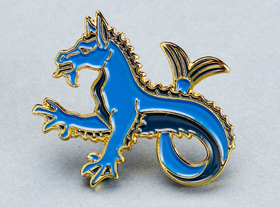 Значок эмалированный, Гиппокампус