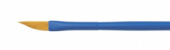 Кисть "Aqua Blue round", синтетика коричневая, даггер, обойма soft-touch, ручка удлиненная синяя №8