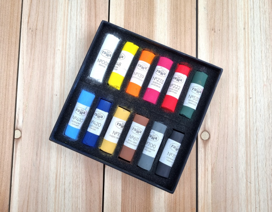 Пастель художественная, 12 цветов, картон. упак.