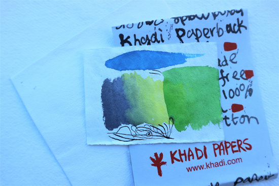 Блок сшитый "Khadi", 100г/м2, 21x21см, 96л, 100% хлопок, без обложки, среднезернистая