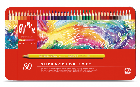 Набор цветных карандашей, "Supracolor", Акварель, 3.8мм, 80цв, металл