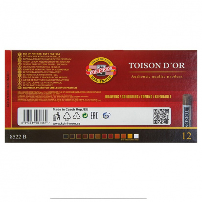 Набор сухой пастели soft "Toison d'or", 12 оттен. коричневого