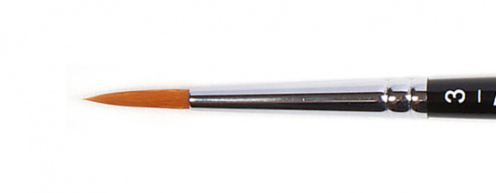 Кисть для акрила "Amsterdam 341" синтетика мягкая круглая, ручка короткая №3