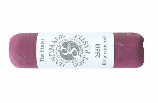 Пастель сухая мягкая круглая ручной работы №255, глубокий винно-красный