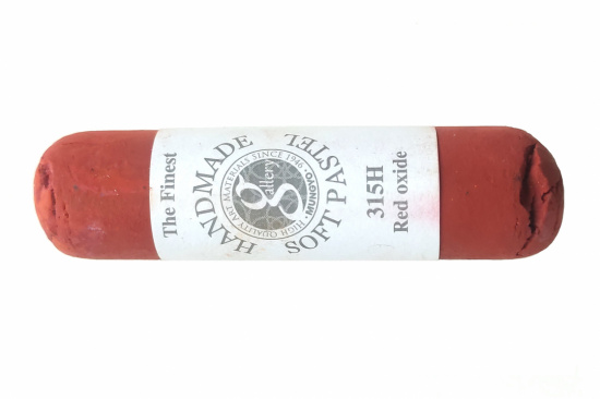 Пастель сухая мягкая круглая ручной работы №315, красный оксид