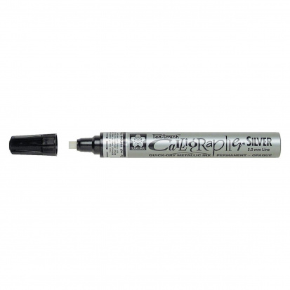 Маркер "Calligrapher" серебряный толстый