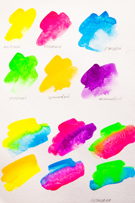 Акварель "Movemoon", мал. кювета, неоновая синяя №309 Акварель "Movemoon", мал. кювета, неоновая синяя №309