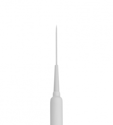 Кисть "Aqua White liner" синтетика белая лайнер, обойма soft-touch, ручка короткая белая №1