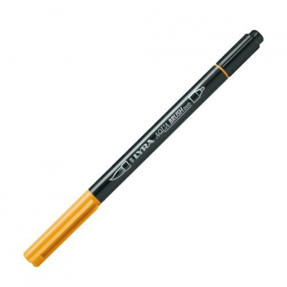 Ручка-кисть LYRA "Aqua Brush Duo", двусторонняя, Канареечно-желтый sela65 YTQ4