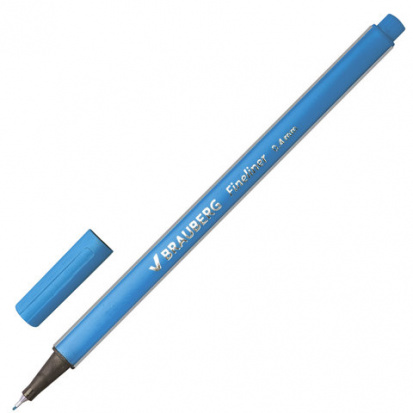 Ручка капиллярная "Aero", трехгранная, металлический наконечник, 0,4мм, голубая