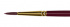 Кисть художественная "Вернисаж", синтетика бордовая, круглая, длинная ручка №22