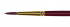Кисть художественная "Вернисаж", синтетика бордовая, круглая, длинная ручка №20