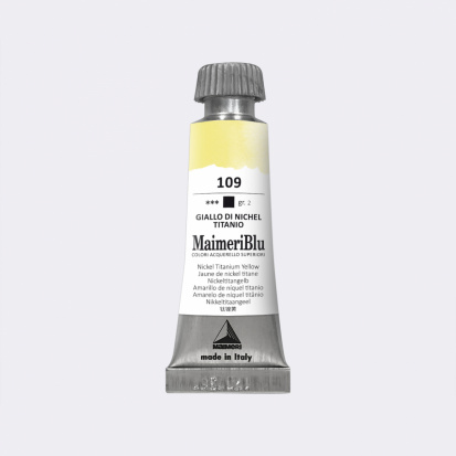 Акварель "Maimeri Blu" монопигментная, туба 12мл, Желтый титаново-никелевый 