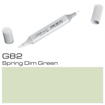 Маркер спиртовой двусторонний Copic "Sketch", цвет №G82 тускло-зеленый весенний