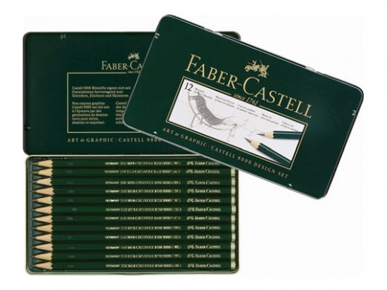 Набор графитовых карандашей "Castell-9000", 12 шт. 8B-2H