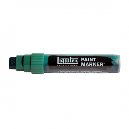 Маркер акриловый "Paint marker", Wide 15мм №317 зеленая ФЦ (синий оттенок) 