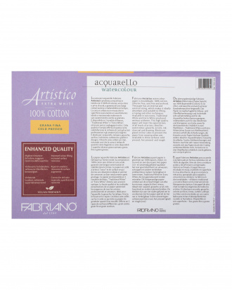 Блок для акварели "Artistico Extra White" 300гм.кв 12x18см Grain fin \ Cold pressed 25л 