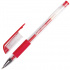 Ручка гелевая "Number One", узел 0,5мм, линия 0,35мм, резиновый упор, красная sela