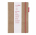 Блокнот "senseBook" Red Rubber S, 9x14см линейка на резинке обл. композиционная кожа