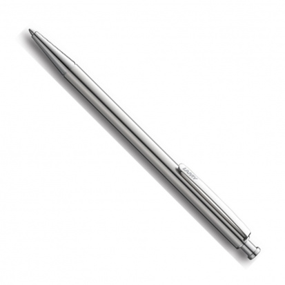 Ручка шариковая 245 "st", Полированная сталь, M16, черный стержень, толщина линии 1мм