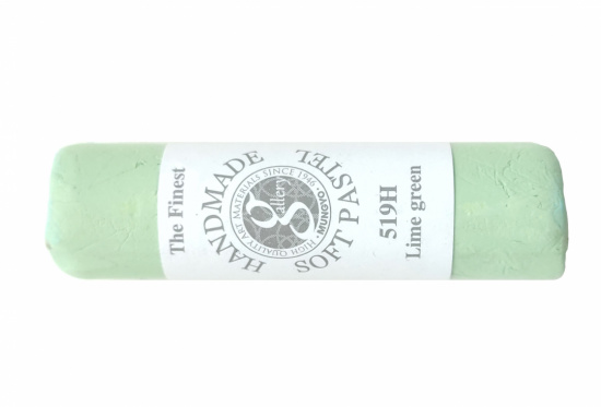 Пастель сухая мягкая круглая ручной работы №519, зеленый лайм