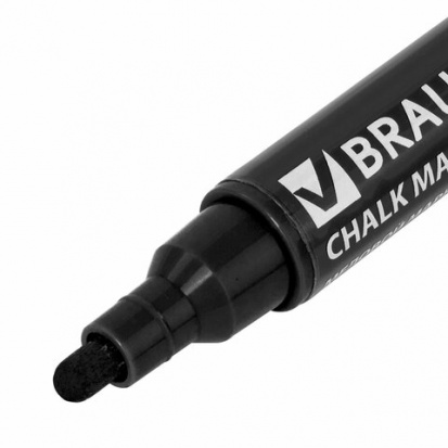 Маркер меловой "Pop-art", сухостираемый, для гладких поверхностей, 5мм, ЧЕРНЫЙ Маркер меловой "Pop-art", сухостираемый, для гладких поверхностей, 5мм, ЧЕРНЫЙ