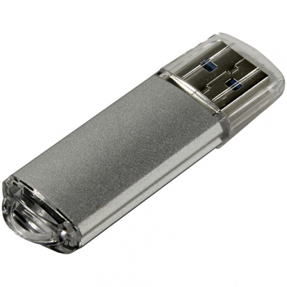 Память "V-Cut" 128GB, USB 3.0 Flash Drive, серебристый (металл.корпус)