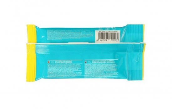 Салфетки чистящие влажные Defender, для поверхностей, в мягкой упаковке, 20шт. 