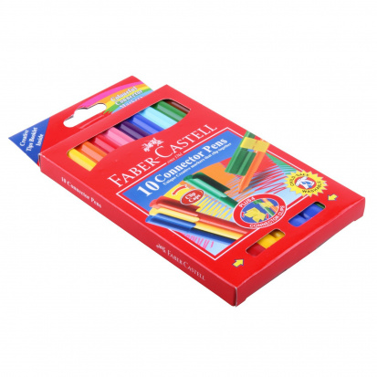 Фломастеры с клипом, 10 цветов