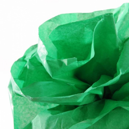 Бумага шелковая 20г/м2 0.5*5м Зеленый яркий в рулоне
