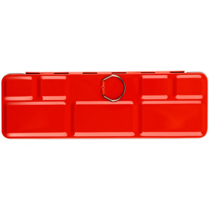 Пенал для акварели металлический Гамма, 21 кювета, красный