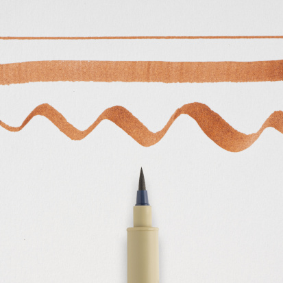 Ручка-кисть "Pigma Brush", Коричневый для графики
