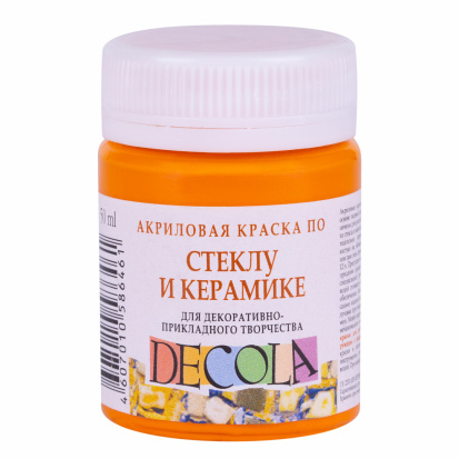 Краска Decola Glass&Ceramic, желтая темная 50мл (истек или истекает гарантийный срок)
