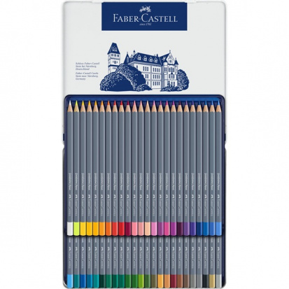 Цветные карандаши Faber-Castell "Goldfaber", в металлической коробке, 48 шт