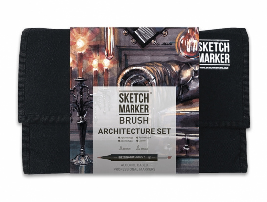 Набор маркеров Sketchmarker Architecture Set 24шт архитектура + сумка органайзер