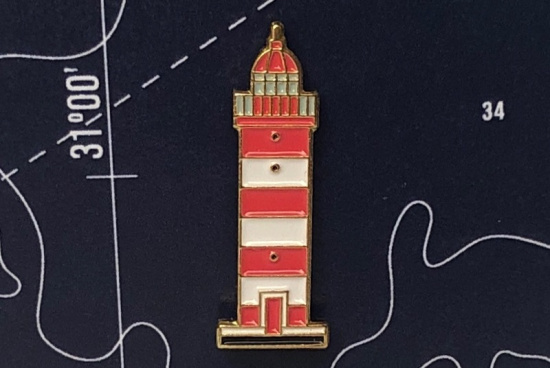 Значок эмалированный Маяк Голандский Северный sela25