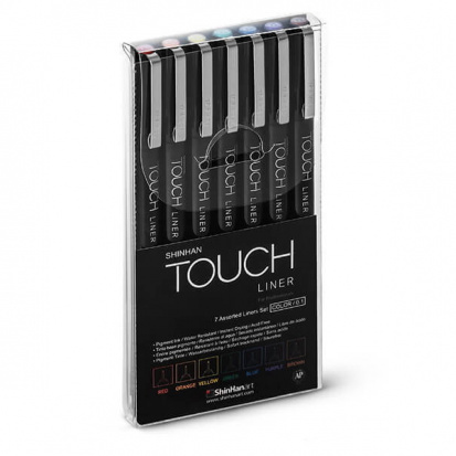 Набор "Touch Liner" 7 шт (цветные, 0,1mm)