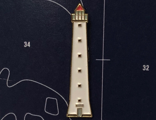 Значок эмалированный Маяк Задний створный знак Значок эмалированный Маяк Задний створный знак