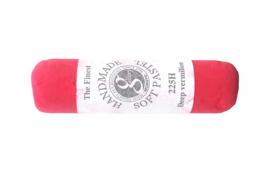 Пастель сухая мягкая круглая ручной работы №225, темная киноварь