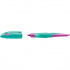 Перьевая ручка "EasyBirdy", корпус розовый/бирюзовый, синий картридж, для правшей sela