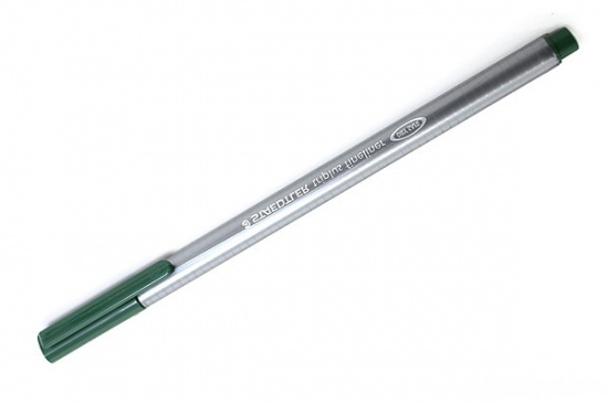 Ручка капиллярная "Triplus", 0.3мм, зеленая земля sela25
