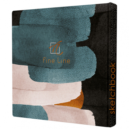 Скетчбук для акварели "Fine Line", 32л., 200г/м2, 19x19см, на резинке